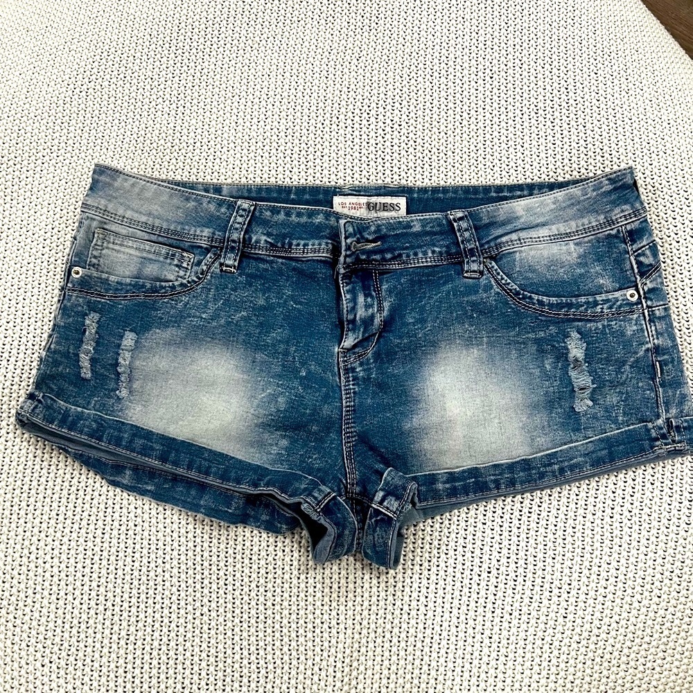 Guess Distressed Jean Shorts
